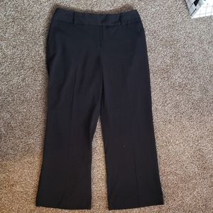 Wide leg black dress pants